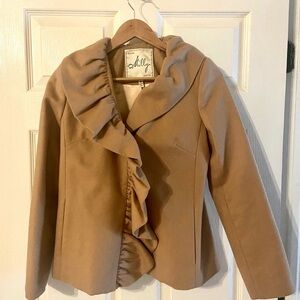 Milly Tan Ruffle Jacket